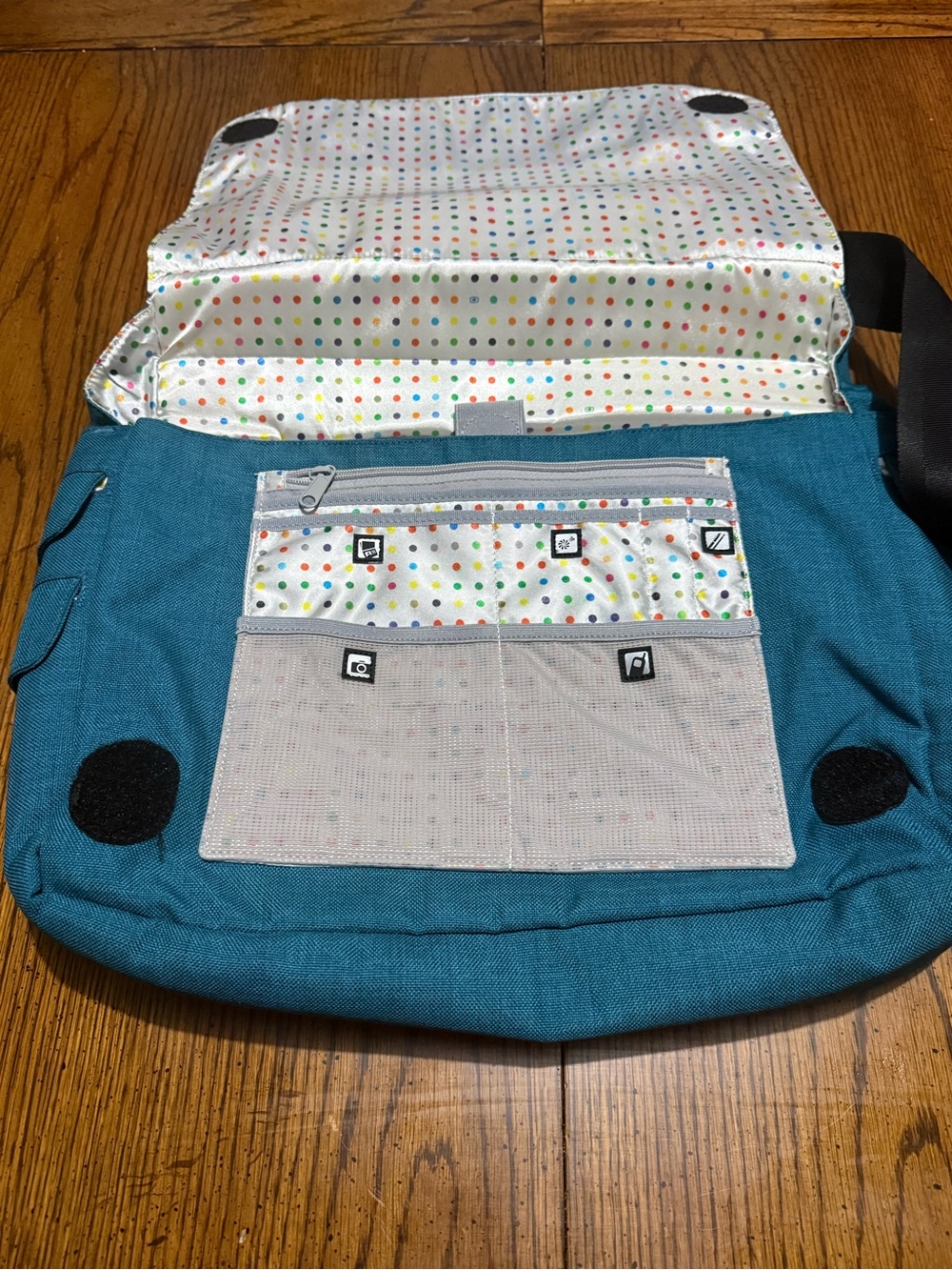 OGIO Teal Messenger Bag with Black Strap - Picture 2 of 11